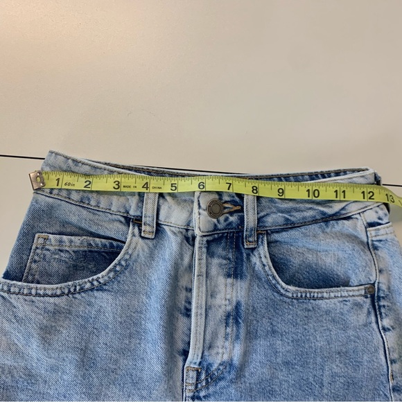 Zara Women’s High Rise Rigid Denim Cut Off Button Fly Jean Shorts Size 2 - Picture 6 of 8